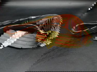 FRATERNAL ODD FELLOWS BRASS BELT VINTAGE ANTIQUE