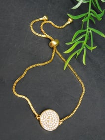 ADJUSTABLE STONE BRACELET VINTAGE ANTIQUE