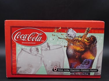 COCA-COLA COKE ADVERTISING BELL SODA GLASSES