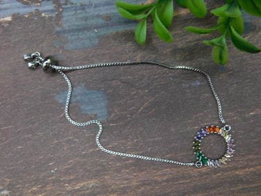 ADJUSTABLE STONE BRACELET ROCK STONE LAPIDARY SPECIMEN