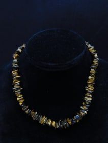 TIGER EYE CHIP NECKLACE ROCK STONE LAPIDARY SPECIMEN