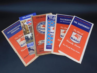MOBILGAS EXXON ROAD MAPS VINTAGE ANTIQUE PETROLIANA