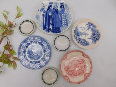 Collection of Decorative Plates and Bowls Assortment