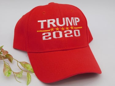 Red Trump 2020 Hat with Embroidered Design