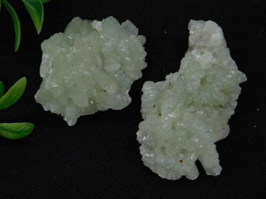 Two Phrenite Green Mineral Specimens from Lot 707786