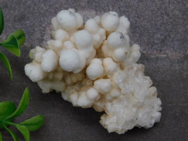 White Botryoidal Specimen With Crystalline Structure