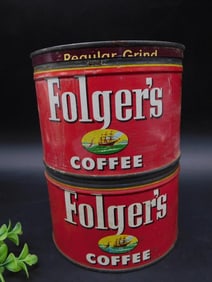 Folger?s Red Coffee Can with Lid ? Regular Grind