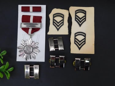 Military Medals and Insignias Featuring Sterling Silver