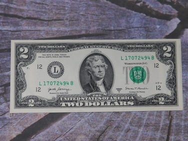 9 $2 BILLS UNCIRCULATED SEQUENTIAL TWO DOLLAR BILLS