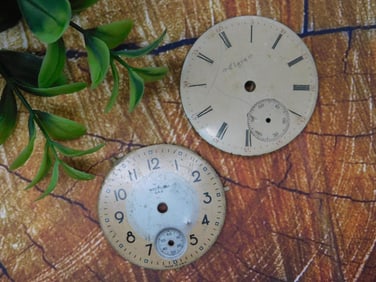 Elgin and Westclox Dax Watch Faces for Repair or Crafting
