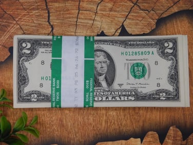 100 $2 Bill Pack With Federal Reserve Band