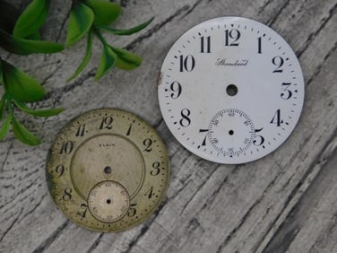 Elgin and Standard Pocket Watch Faces