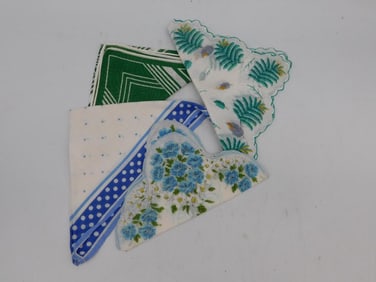 Vintage Floral and Patterned Handkerchiefs