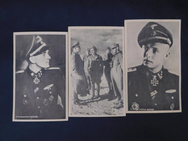 Three WWII German Military Postcards