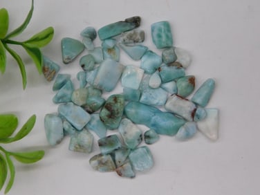 12-Gram Lot of Larimar Gemstones Rock Stone Lapidary Specimen