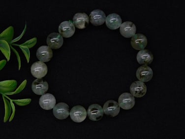 Green Gemstone Beaded Stretch Bracelet