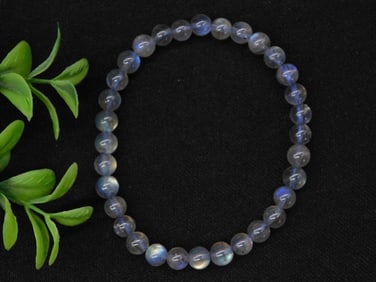 Moonstone Beaded Stretch Bracelet Rock Stone Lapidary Specimen