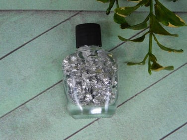SILVER FLAKES IN BOTTLE ROCK STONE LAPIDARY SPECIMEN