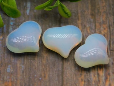 OPALITE HEARTS ROCK STONE LAPIDARY SPECIMEN