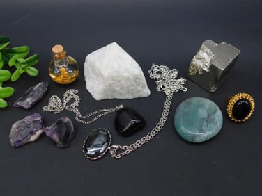 MIXED JEWELRY LOT ROCK STONE LAPIDARY SPECIMEN