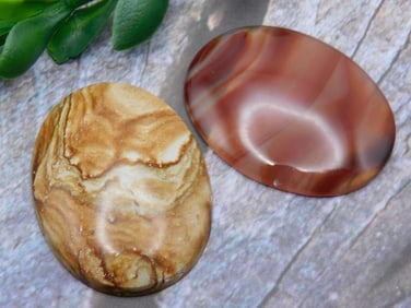 CARNELIAN AND JASPER CABOCHONS ROCK STONE LAPIDARY SPECIMEN