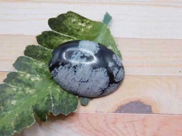 SNOWFLAKE OBSIDIAN CABOCHON ROCK STONE LAPIDARY SPECIMEN