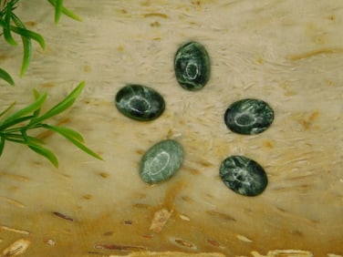 SERAPHINITE CABOCHONS ROCK STONE LAPIDARY SPECIMEN