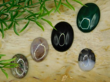 MIXED CABOCHON LOT ROCK STONE LAPIDARY SPECIMEN
