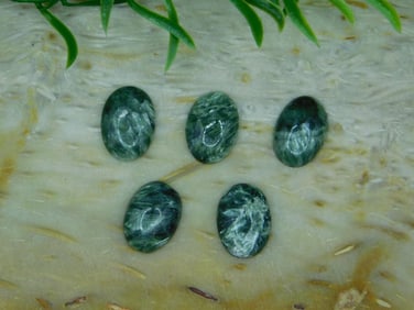 SERAPHINITE CABOCHONS ROCK STONE LAPIDARY SPECIMEN