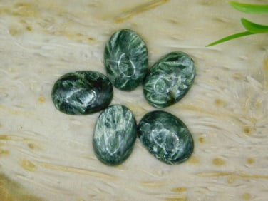 SERAPHINITE CABOCHONS ROCK STONE LAPIDARY SPECIMEN