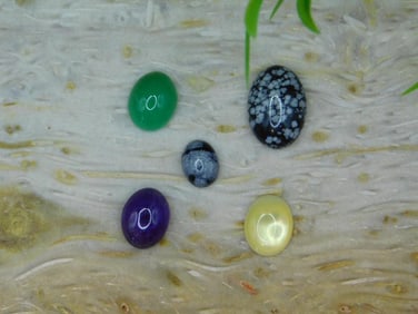 MIXED CABOCHON LOT ROCK STONE LAPIDARY SPECIMEN