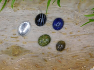 MIXED CABOCHON LOT ROCK STONE LAPIDARY SPECIMEN