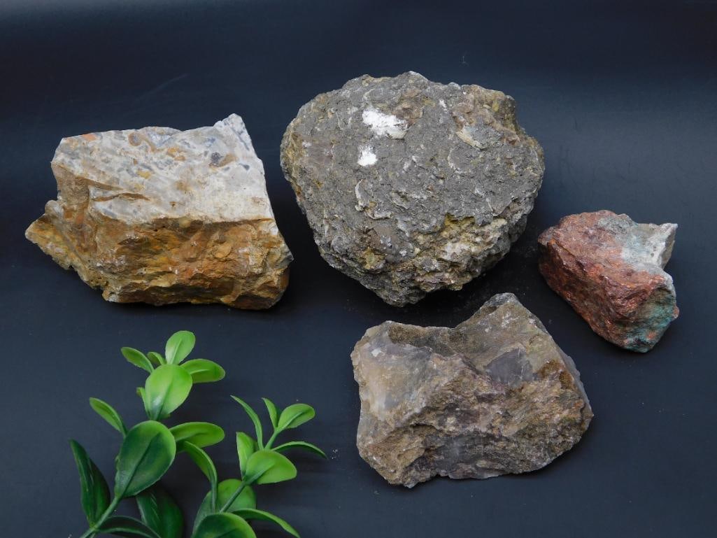 MIXED ROUGH LOT ROCK STONE LAPIDARY SPECIMEN: MIXED ROUGH LOT ROCK STONE LAPIDARY SPECIMEN