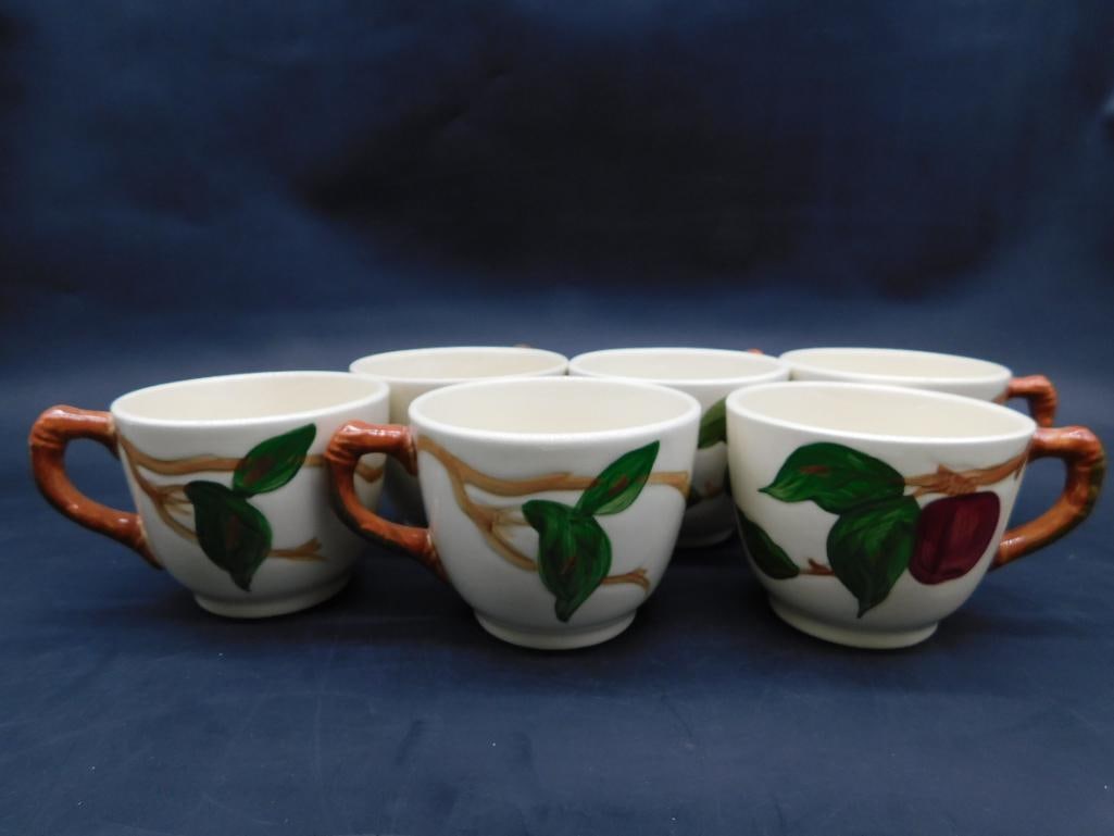 FRANCISCAN APPLE PATTERN CUPS SET OF 6 VINTAGE ANTIQUE: FRANCISCAN APPLE PATTERN CUPS SET OF 6 VINTAGE ANTIQUE