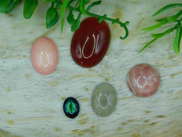MIXED CABOCHON LOT ROCK STONE LAPIDARY SPECIMEN