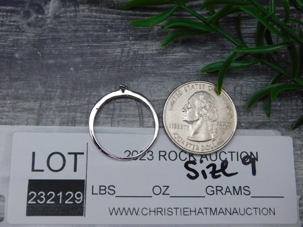 GENUINE STONE RING SIZE 9 - 2