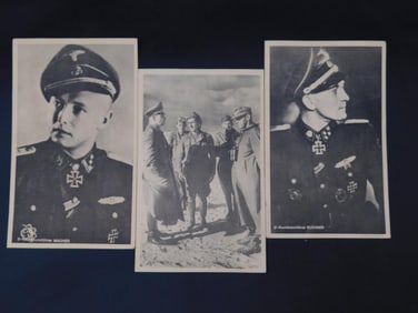 3 WWII German Military Postcards