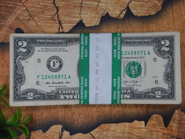 100 $2 Note Strap ? $200 Face Value
