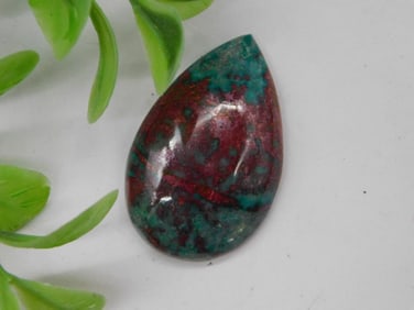 Teardrop-Shaped Sanora Chrysocolla Cabochon