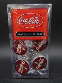 Coca-Cola Branded Shower Curtain Hooks Set in Package
