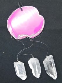 AGATE AND QUARTZ WIND CHIME ROCK STONE LAPIDARY SPECIMEN