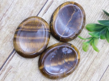 TIGER EYE WORRY STONES ROCK STONE LAPIDARY SPECIMEN