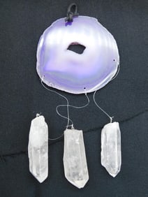 AGATE AND QUARTZ WIND CHIME ROCK STONE LAPIDARY SPECIMEN