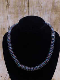 AFRICAN TRADE BEAD NECKLACE ROCK STONE LAPIDARY SPECIMEN