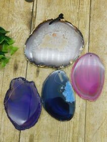 AGATE SLICE WIND CHIMES ROCK STONE LAPIDARY SPECIMEN