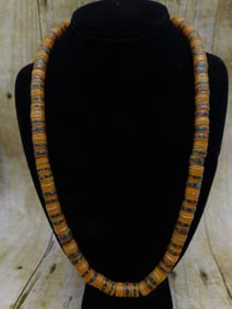 AFRICAN TRADE BEAD NECKLACE ROCK STONE LAPIDARY SPECIMEN