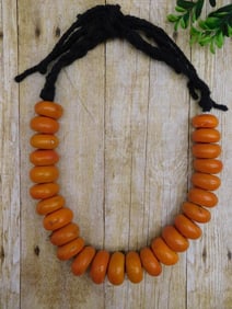 ORNAMENTAL AFRICAN TRADE BEAD NECKLACE ROCK STONE LAPIDARY SPECIMEN