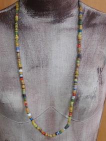 AFRICAN TRADE BEAD NECKLACE ROCK STONE LAPIDARY SPECIMEN
