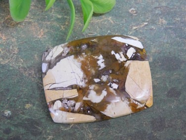BRECCIATED MOOKAITE CABOCHON ROCK STONE LAPIDARY SPECIMEN