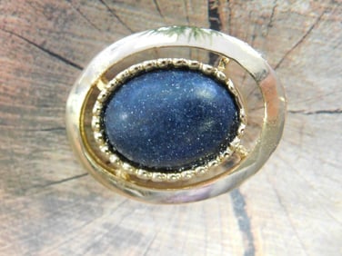 BLUE GOLDSTONE PENDANT ROCK STONE LAPIDARY SPECIMEN